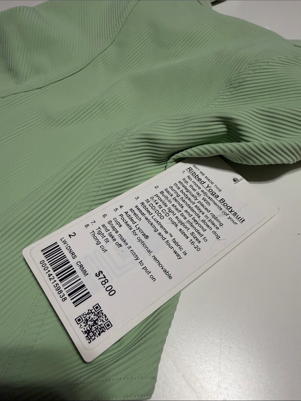 Lululemon Ribbed Green Bodysuit - Picture 3 of 6